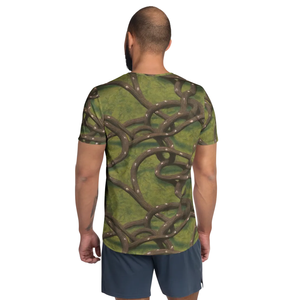 Vine Tangle on Men's Athletic T-Shirt — Back