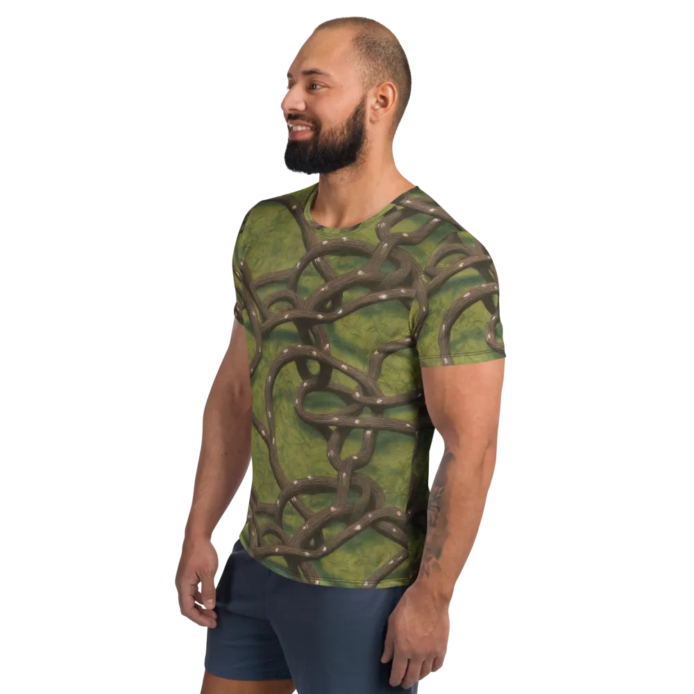 Vine Tangle on Men's Athletic T-Shirt — Left