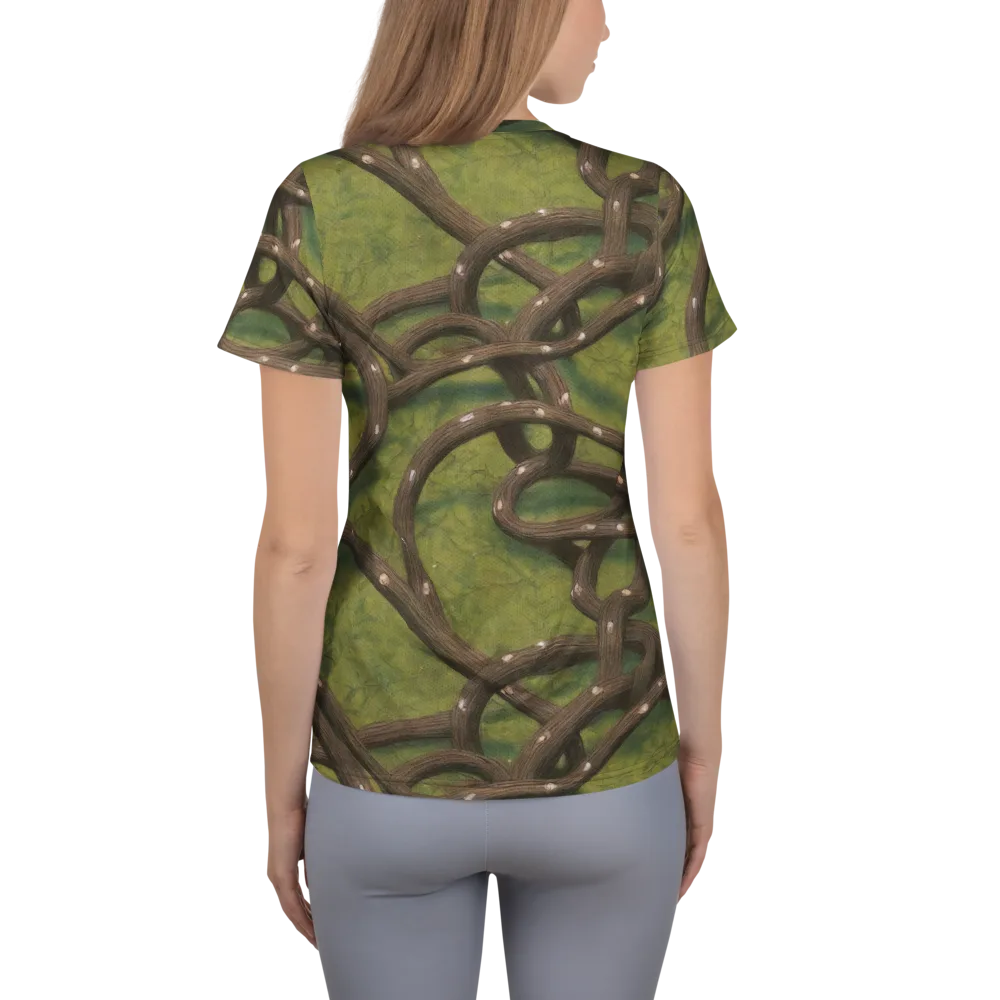 Vine Tangle on Women's Athletic T-Shirt — Back