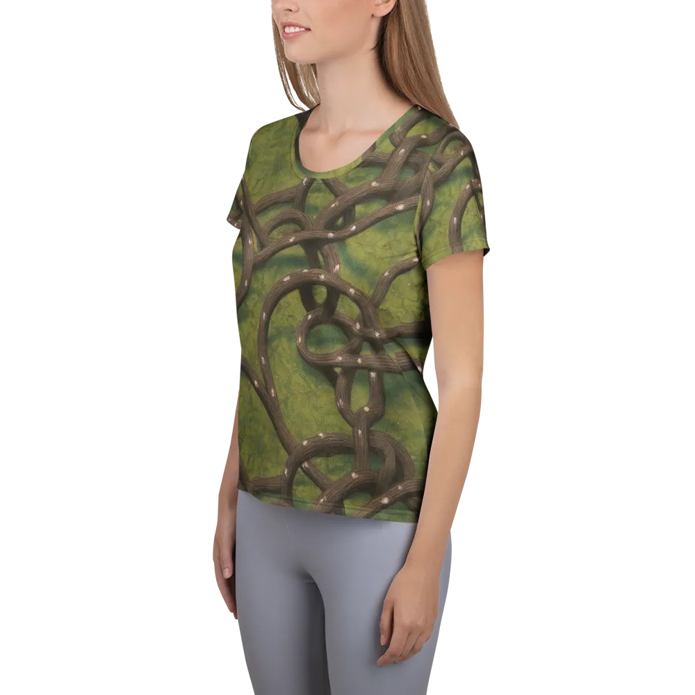 Vine Tangle on Women's Athletic T-Shirt — Left