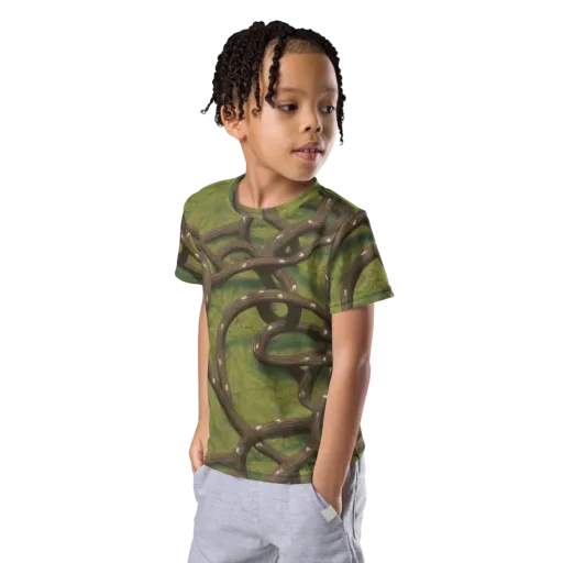 Vine Tangle on a Kids Crew Neck T-Shirt