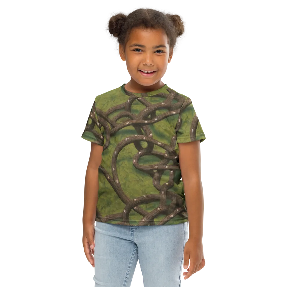 Vine Tangle on Kids Crew Neck T-Shirt — Front