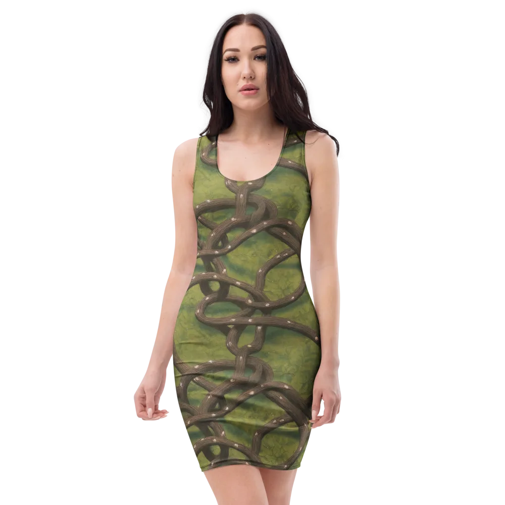 Vine Tangle on Bodycon Dress — Front