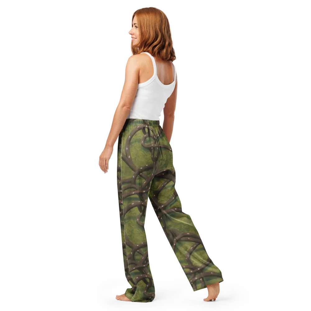 Vine Tangle on Women's Pajama Pants — Back