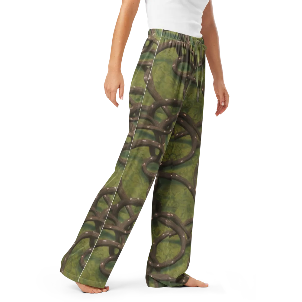 Vine Tangle on Women's Pajama Pants — Right Front