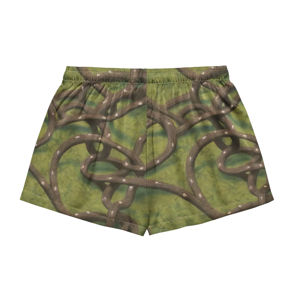 Vine Tangle on Women's Pajama Shorts — Back