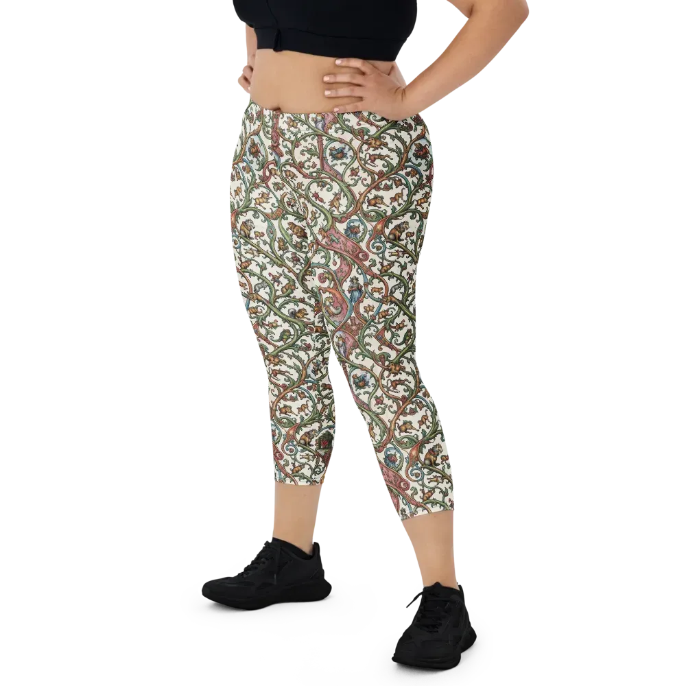Verdant Bestiary on Capri Leggings — Front
