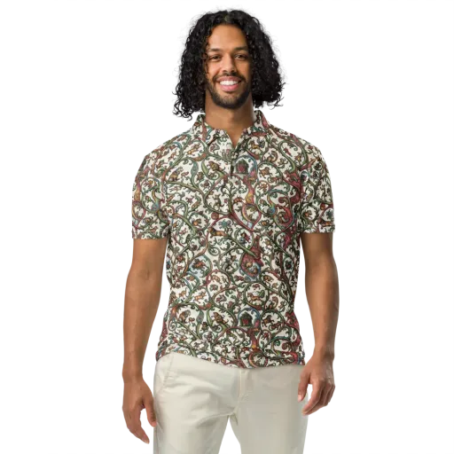 Verdant Bestiary on a Men's Slim Fit Polo Shirt