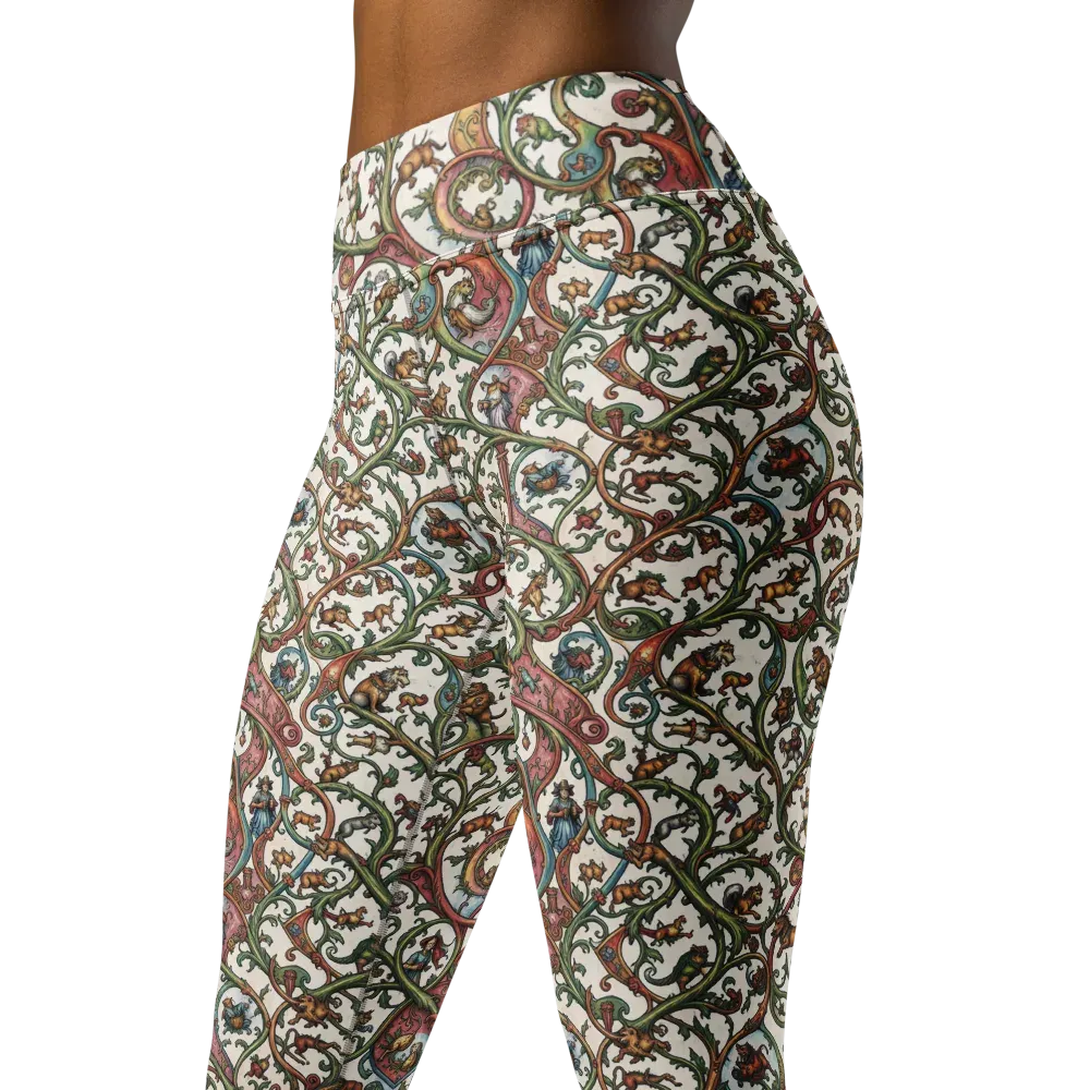 Verdant Bestiary on Yoga Leggings — Left Front