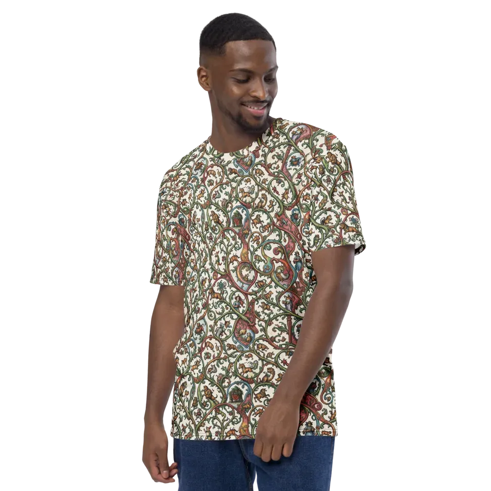 Verdant Bestiary on Men's Crew Neck T-Shirt — Left