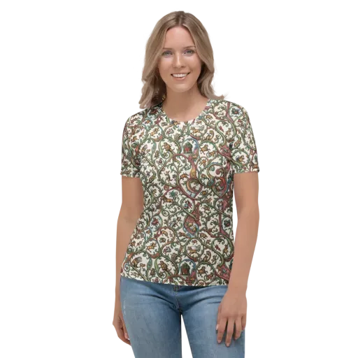 Verdant Bestiary on a Women's Crew Neck T-Shirt
