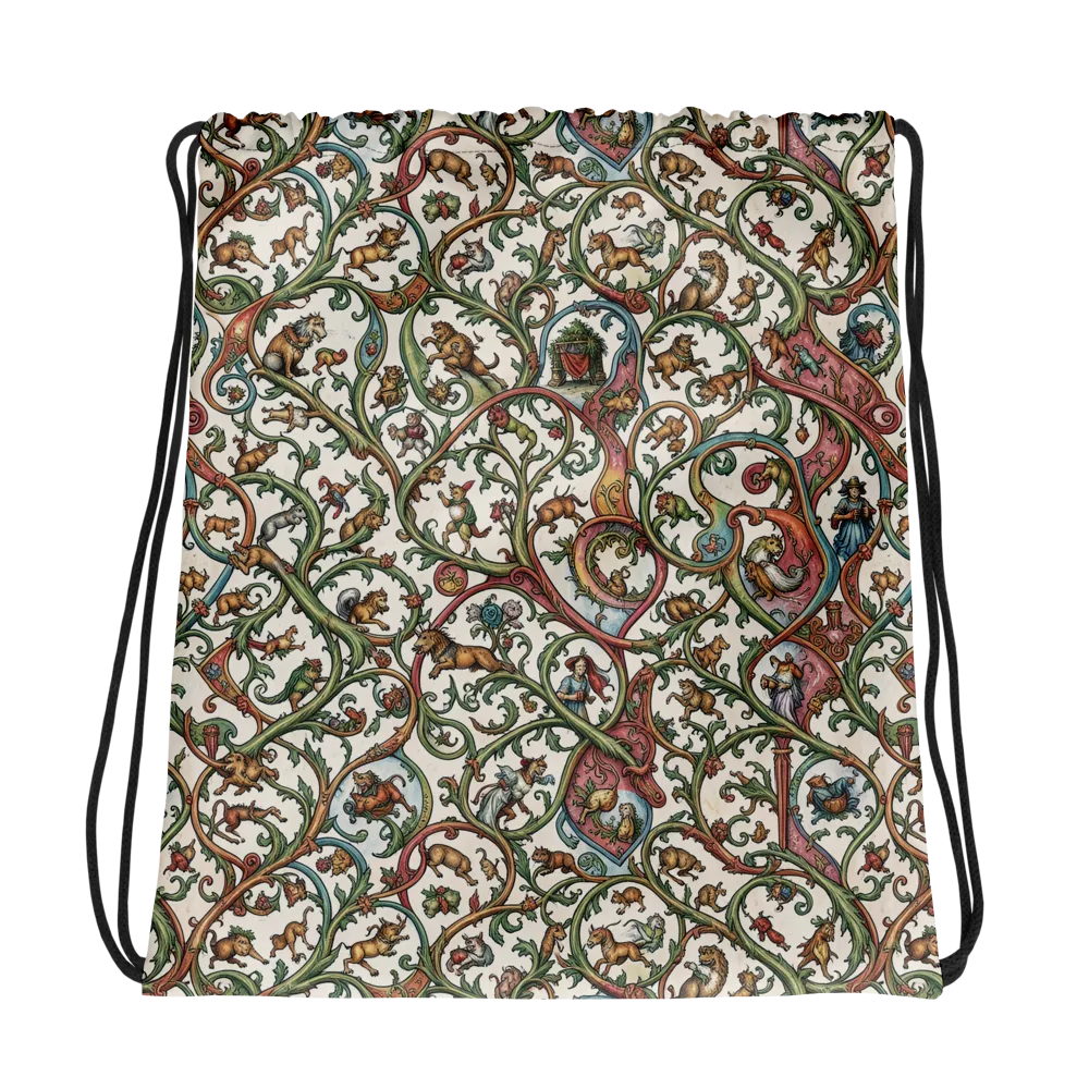 Verdant Bestiary on Drawstring Bag — Photo