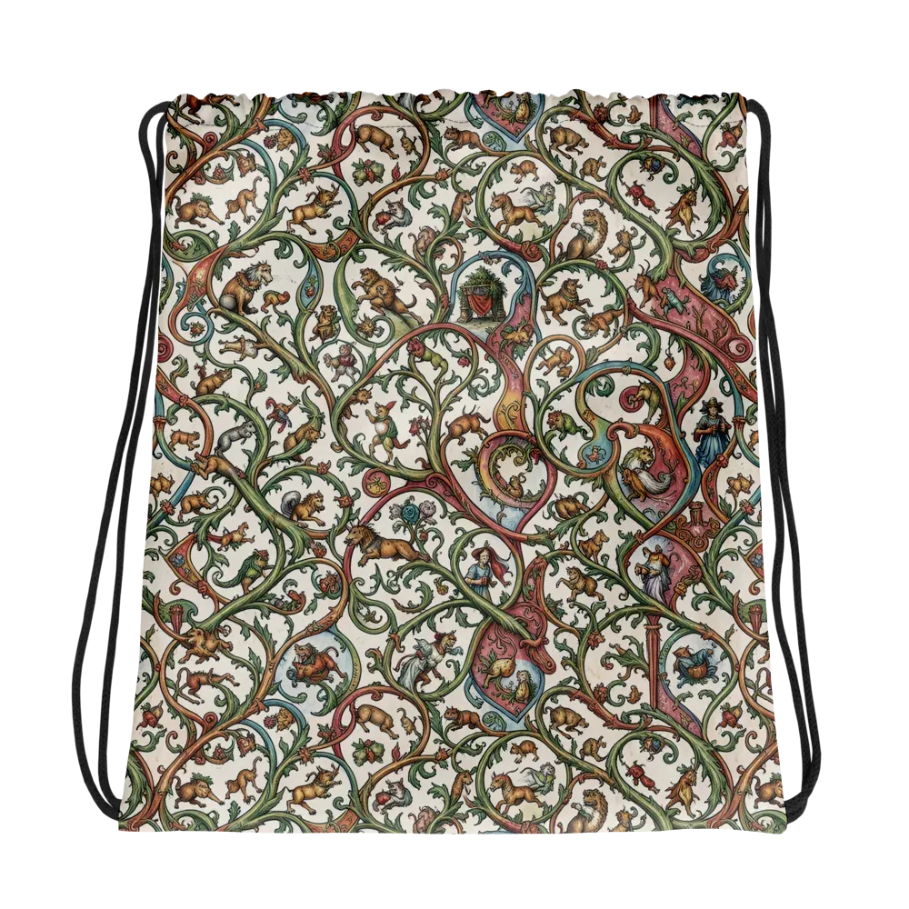 Verdant Bestiary on Drawstring Bag — Photo