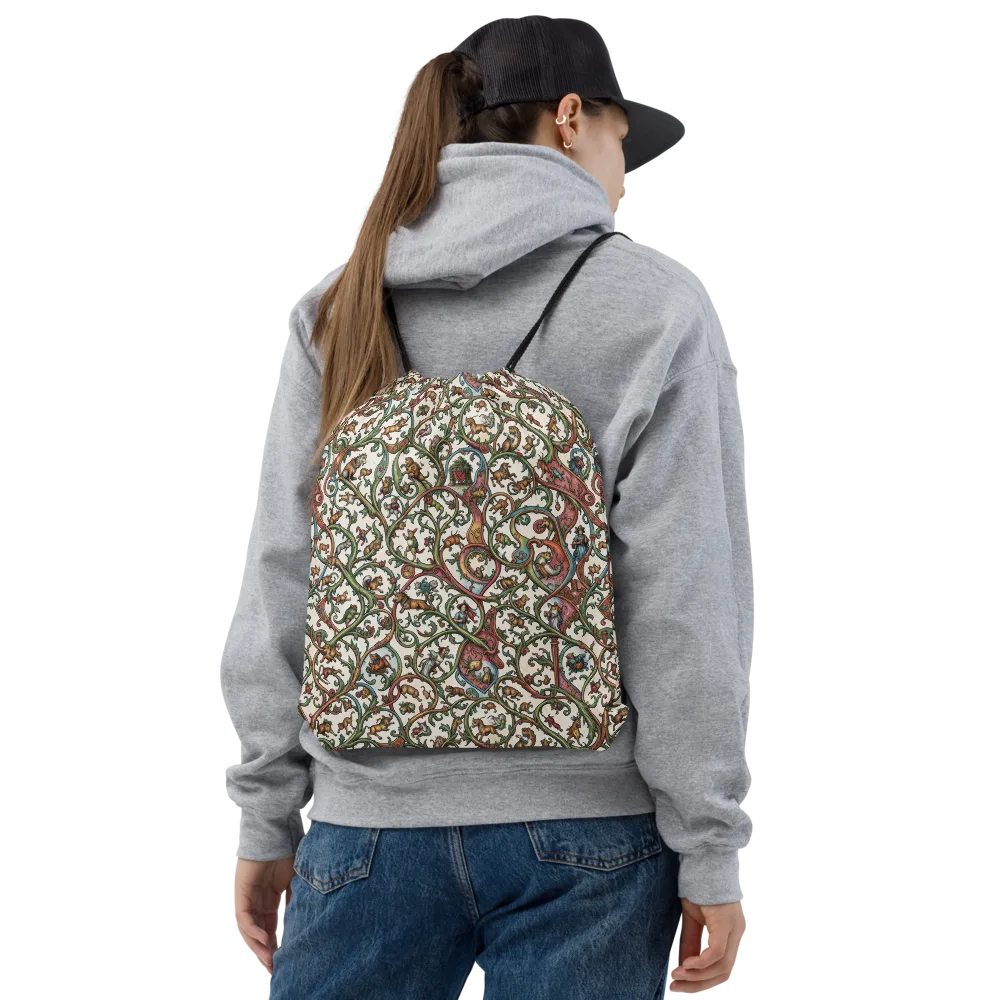Verdant Bestiary on Drawstring Bag — Front