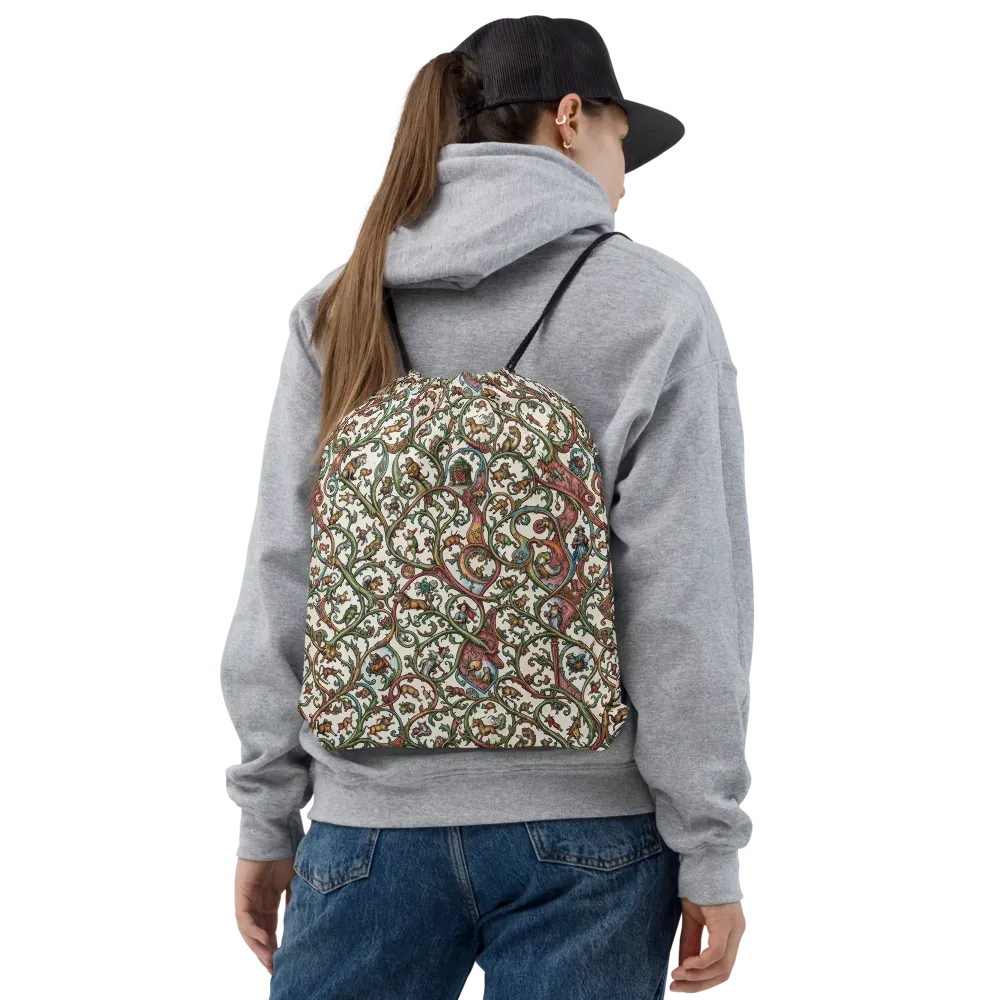 Verdant Bestiary on Drawstring Bag — Front