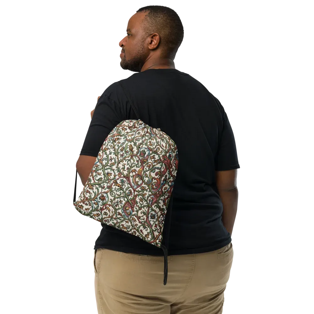 Verdant Bestiary on Drawstring Bag — Front