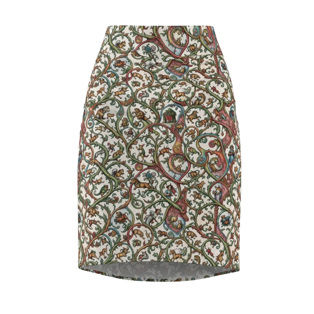 Verdant Bestiary on Pencil Skirt — Front