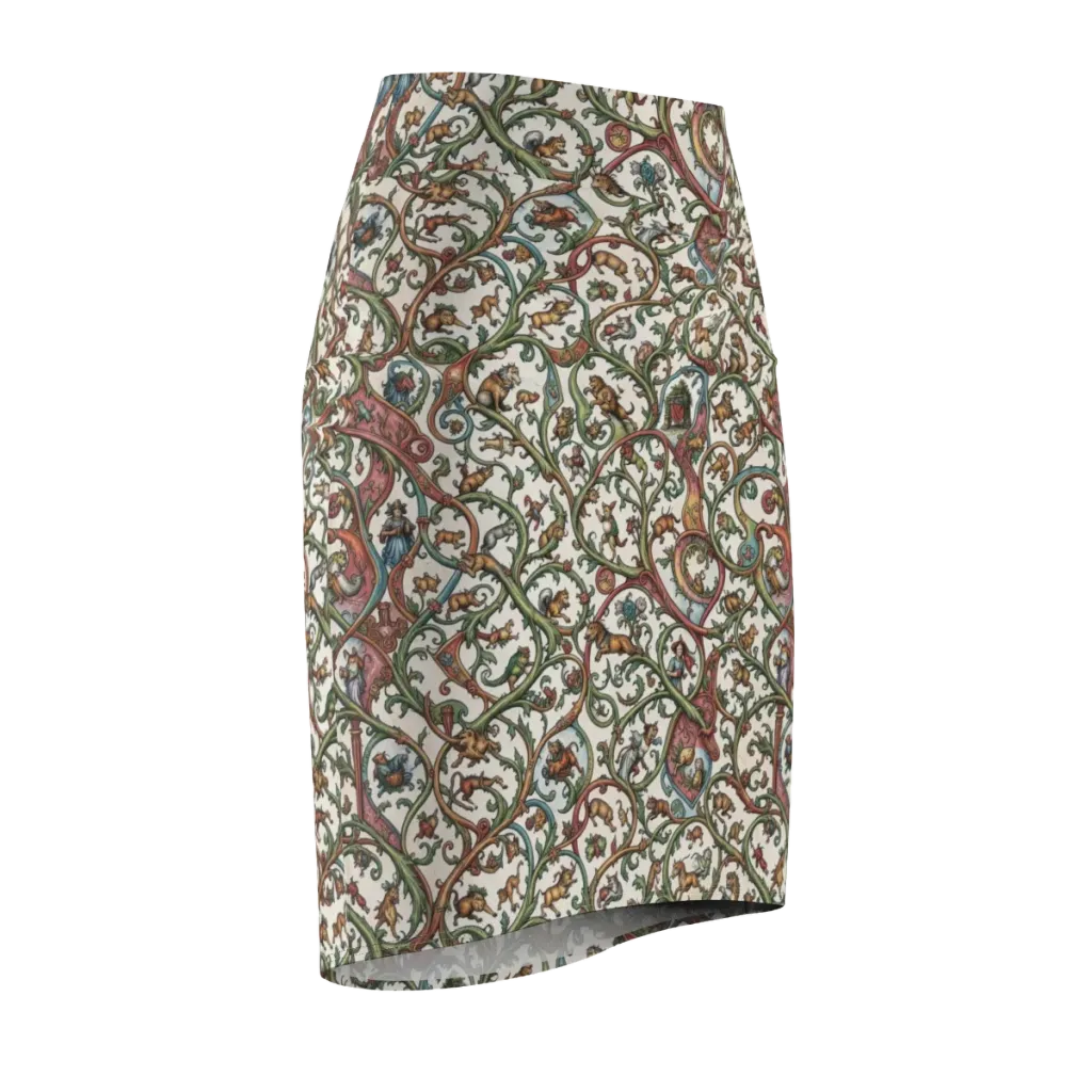 Verdant Bestiary on Pencil Skirt — Front Side