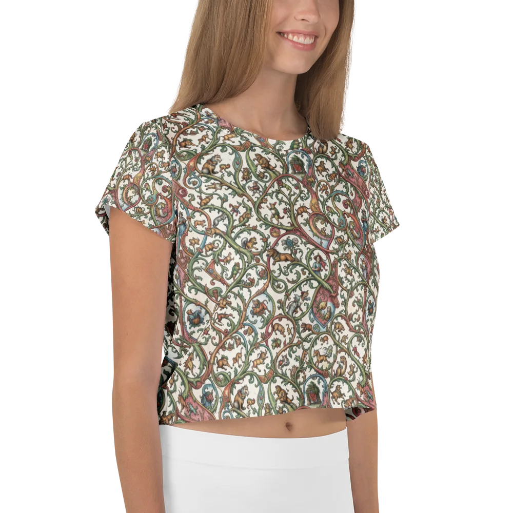 Verdant Bestiary on Crop Tee — Right