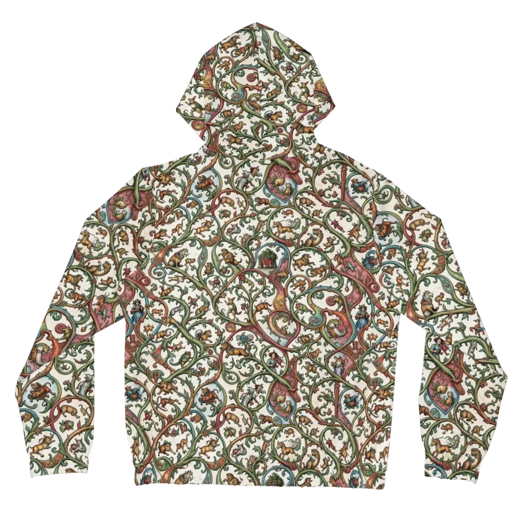 Verdant Bestiary on Women's Full-Zip Hoodie — Back