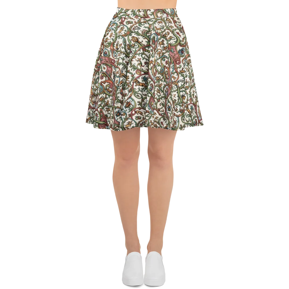 Verdant Bestiary on Skater Skirt — Front
