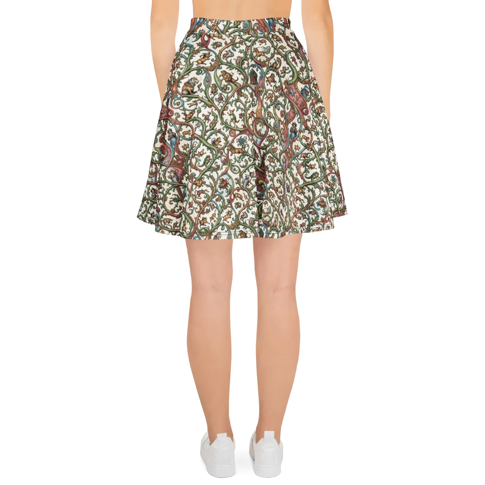 Verdant Bestiary on Skater Skirt — Back