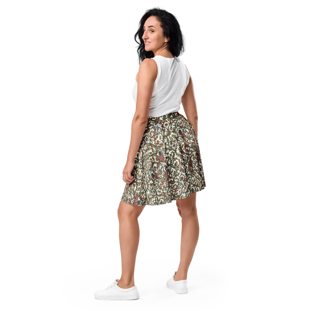 Verdant Bestiary on Skater Skirt — Back
