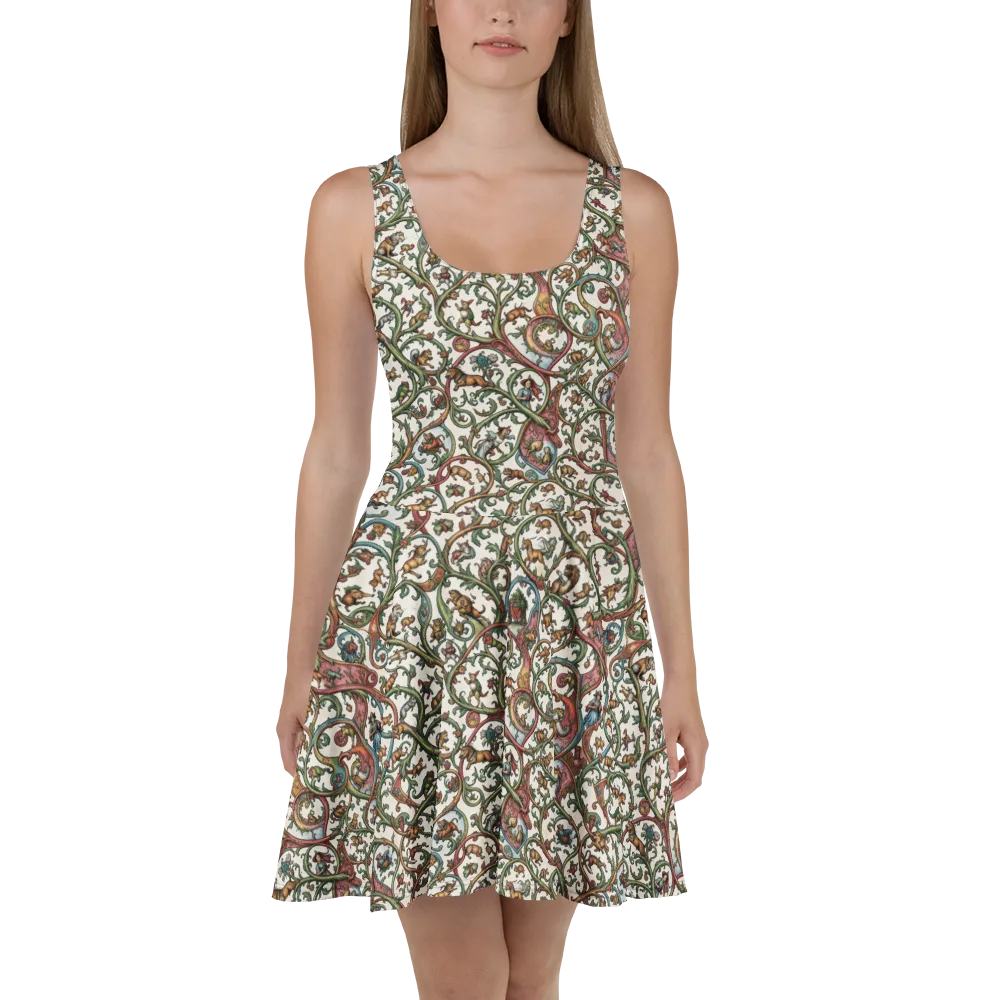Verdant Bestiary on Skater Dress — Front