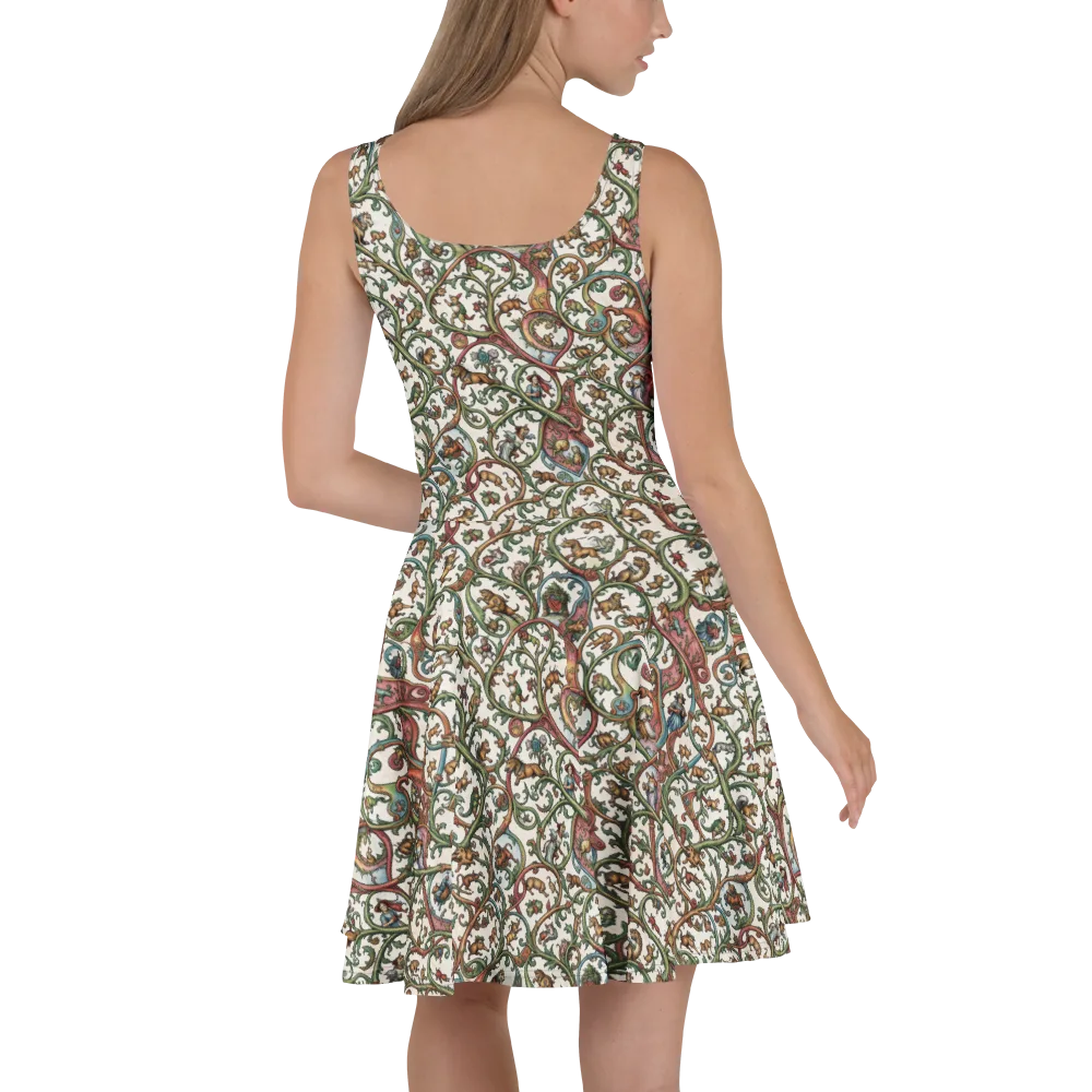 Verdant Bestiary on Skater Dress — Back