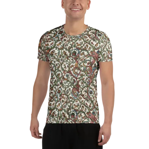 Verdant Bestiary on a Men's Athletic T-Shirt