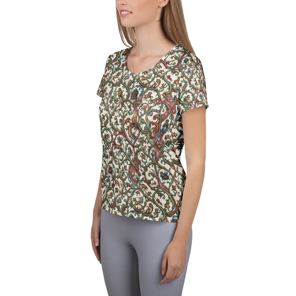 Verdant Bestiary on Women's Athletic T-Shirt — Left