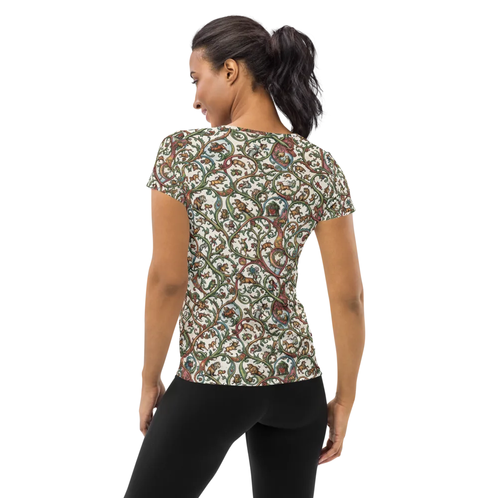 Verdant Bestiary on Women's Athletic T-Shirt — Back