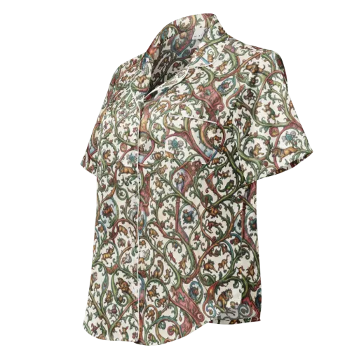 Verdant Bestiary on a Women's Short Sleeve Pajama Top