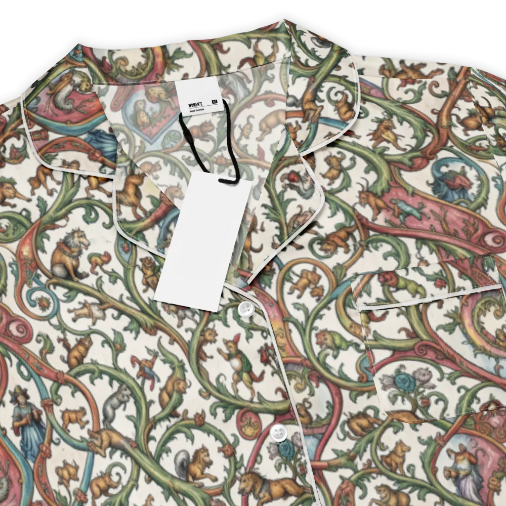 Verdant Bestiary on Women's Short Sleeve Pajama Top — Product details
