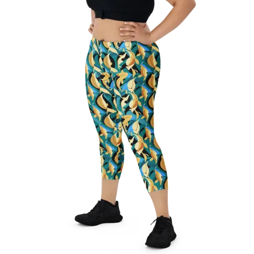 Golden Shoal on a Capri Leggings