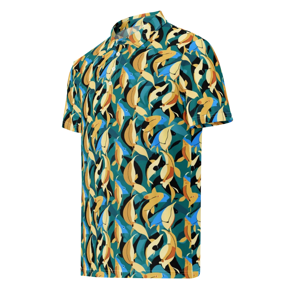 Golden Shoal on Men's Slim Fit Polo Shirt — Left Front