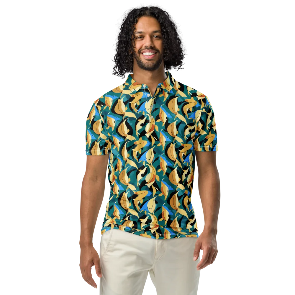 Golden Shoal on Men's Slim Fit Polo Shirt — Front