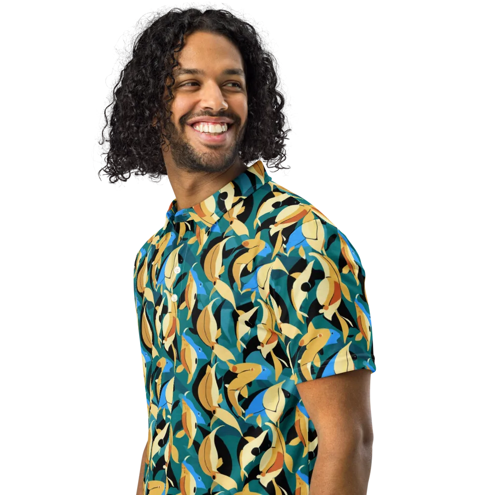 Golden Shoal on Men's Slim Fit Polo Shirt — Left Front