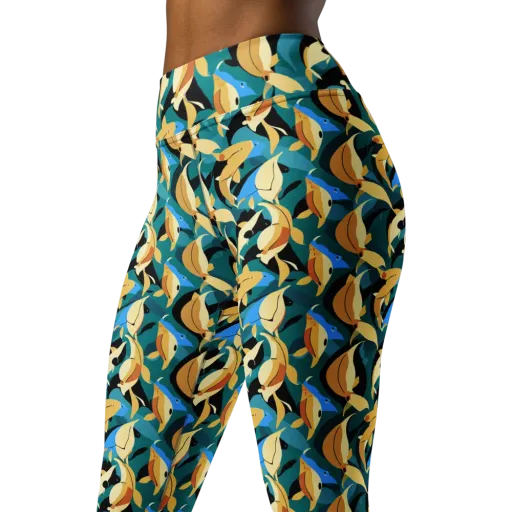 Golden Shoal on a Yoga Leggings