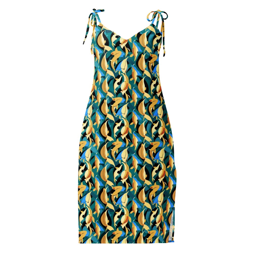Golden Shoal on Slip Dress — Front