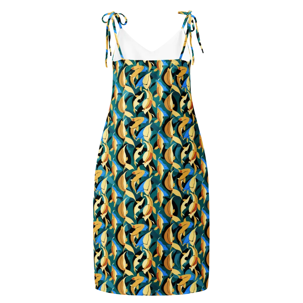 Golden Shoal on Slip Dress — Back