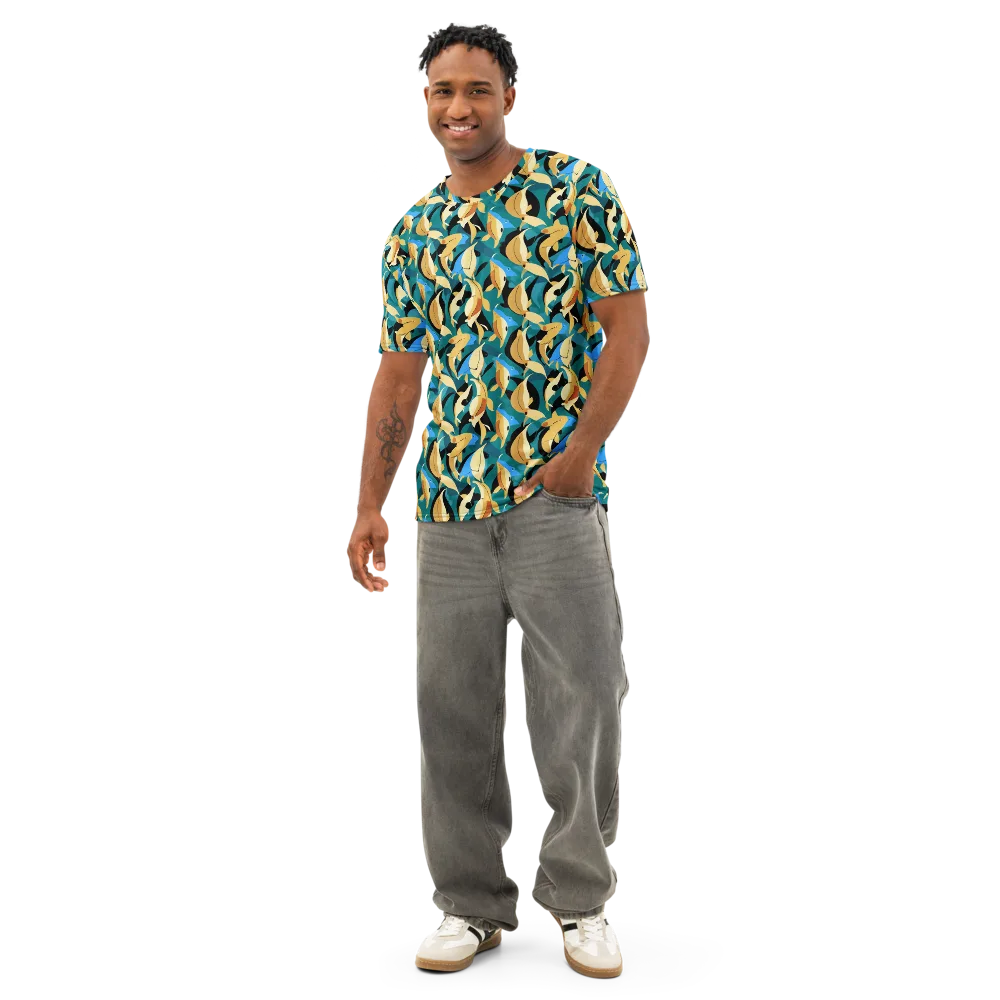 Golden Shoal on Men's Cotton Crew Neck T-Shirt — Front