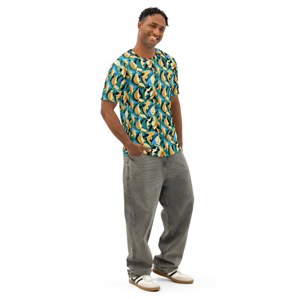 Golden Shoal on Men's Cotton Crew Neck T-Shirt — Right Front