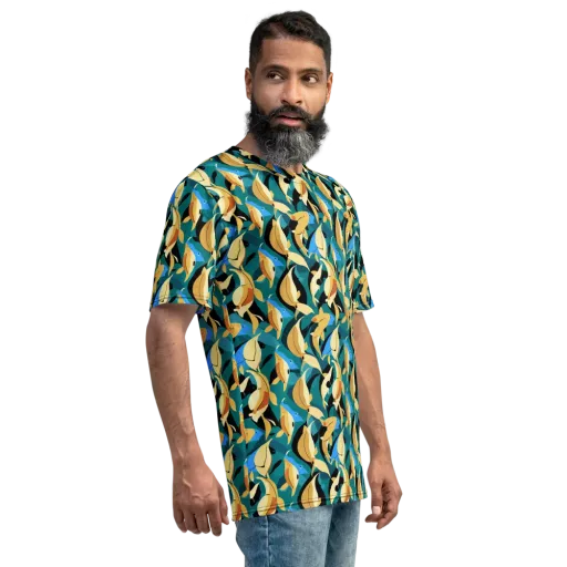 Golden Shoal on a Men's Crew Neck T-Shirt