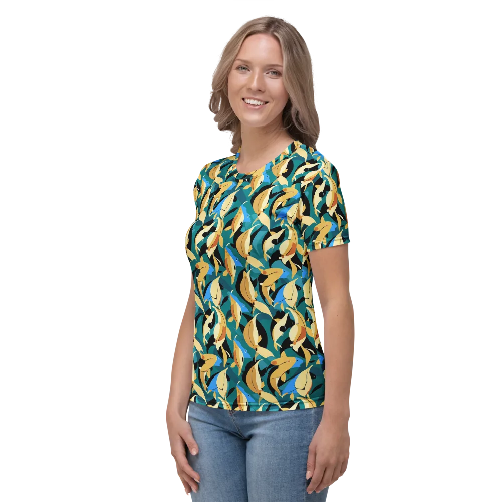 Golden Shoal on Women's Crew Neck T-Shirt — Left