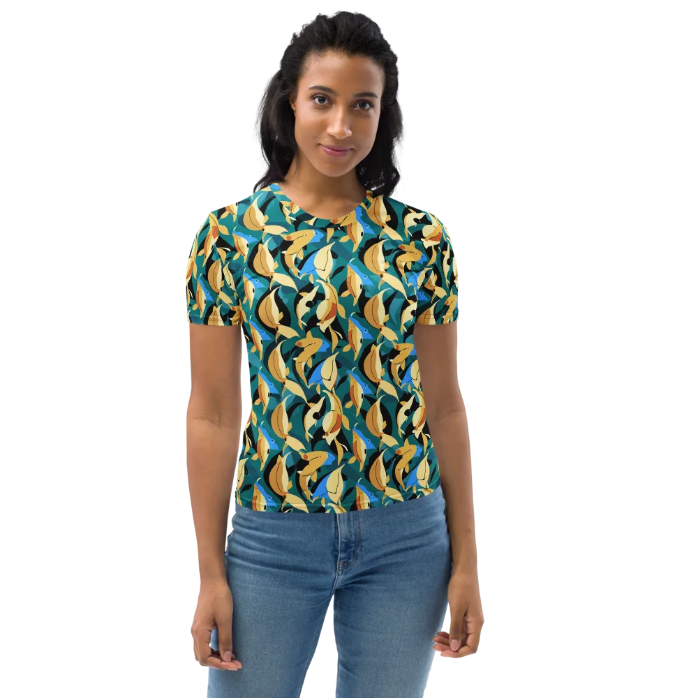 Golden Shoal on Women's Crew Neck T-Shirt — Front
