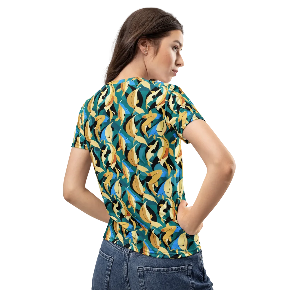 Golden Shoal on Women's Crew Neck T-Shirt — Back