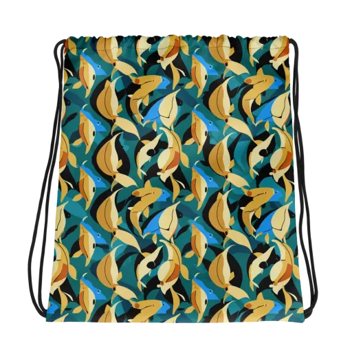 Golden Shoal on a Drawstring Bag