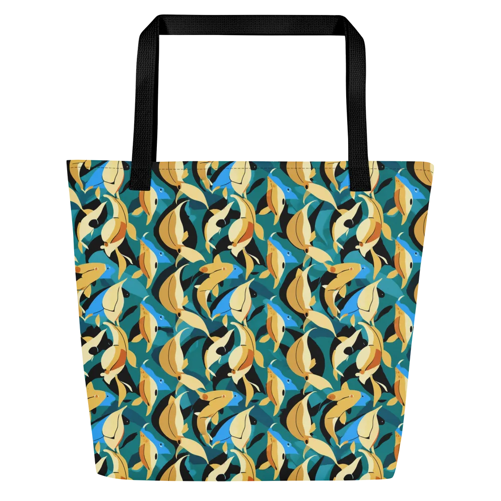 Golden Shoal on Large Tote Bag W/ Pocket — Front