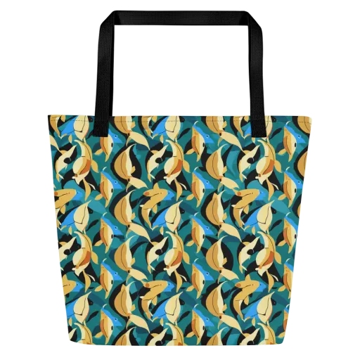 Golden Shoal on a Large Tote Bag W/ Pocket